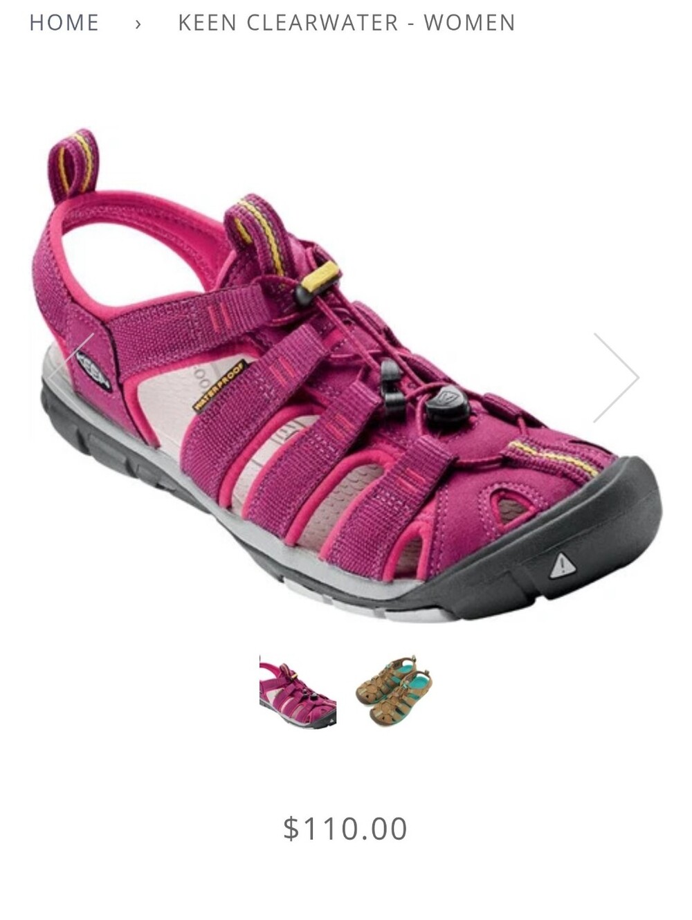 Keen Clearwater - Womens Sandals - MAGENTA 9 US (EUC)